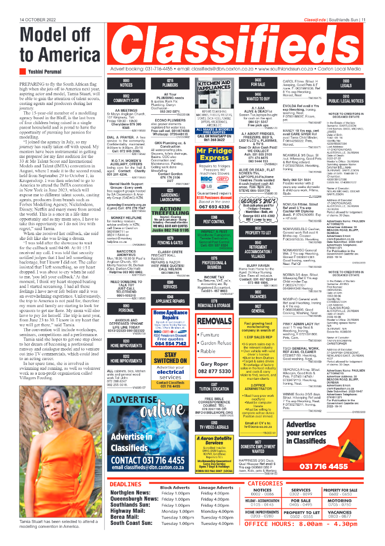 Southlands Sun 14 October 2022 page 11