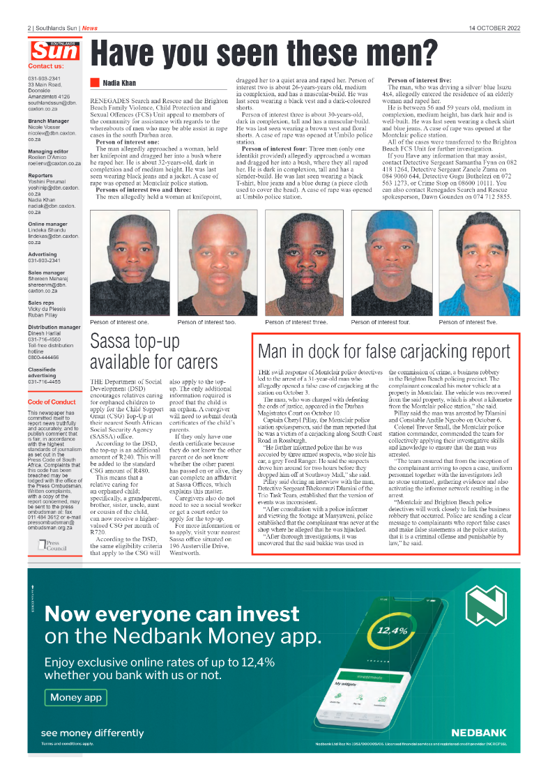 Southlands Sun 14 October 2022 page 2
