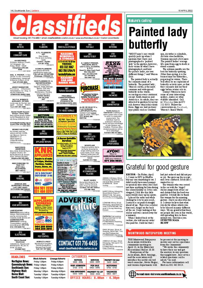 Southlands Sun 15 April 2022 page 14