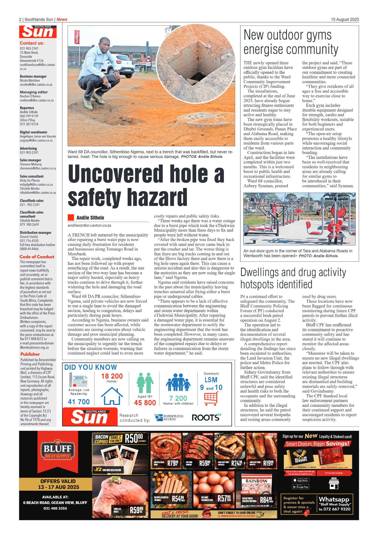 Southlands sun 15 August 2025 page 2