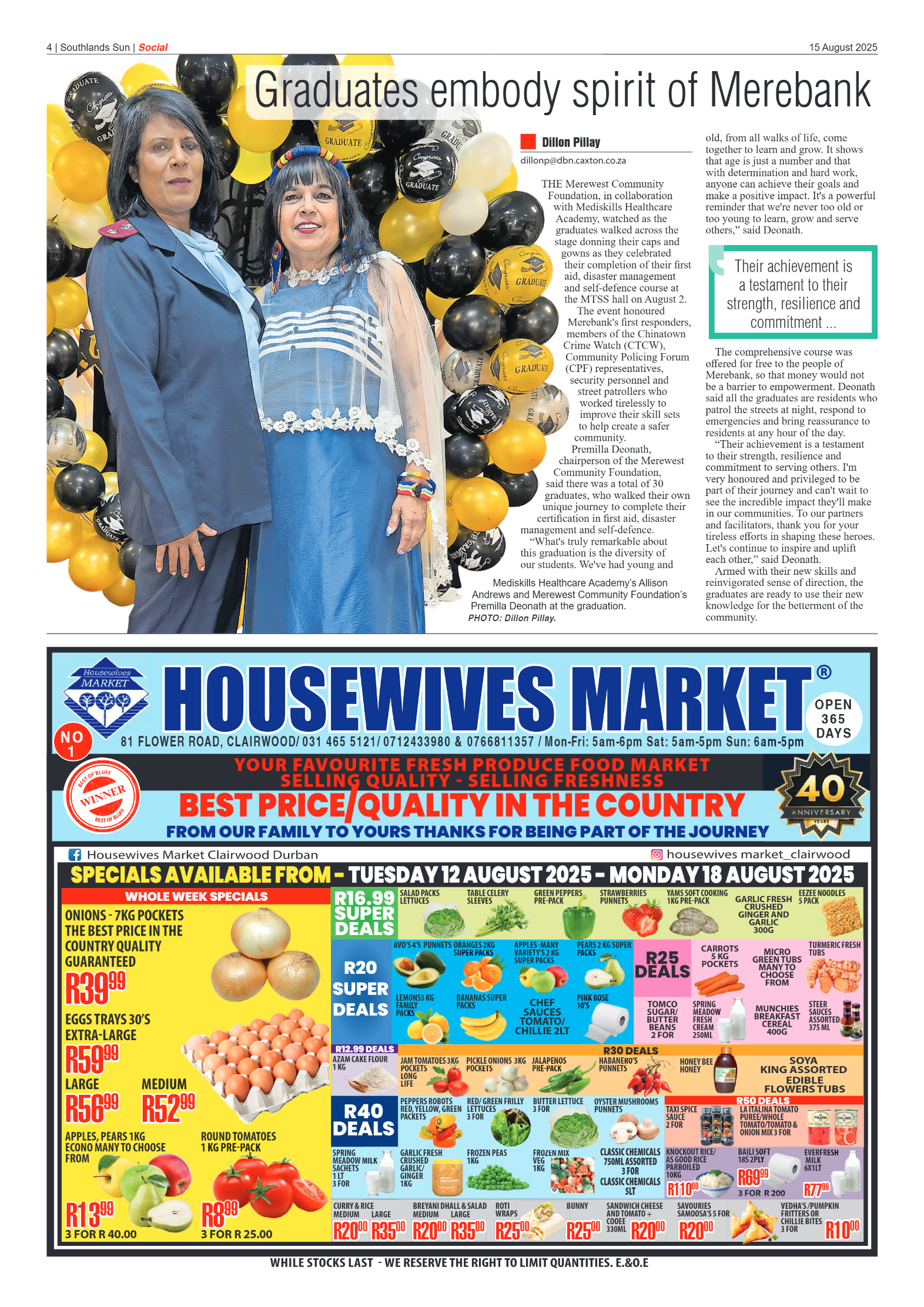Southlands sun 15 August 2025 page 4