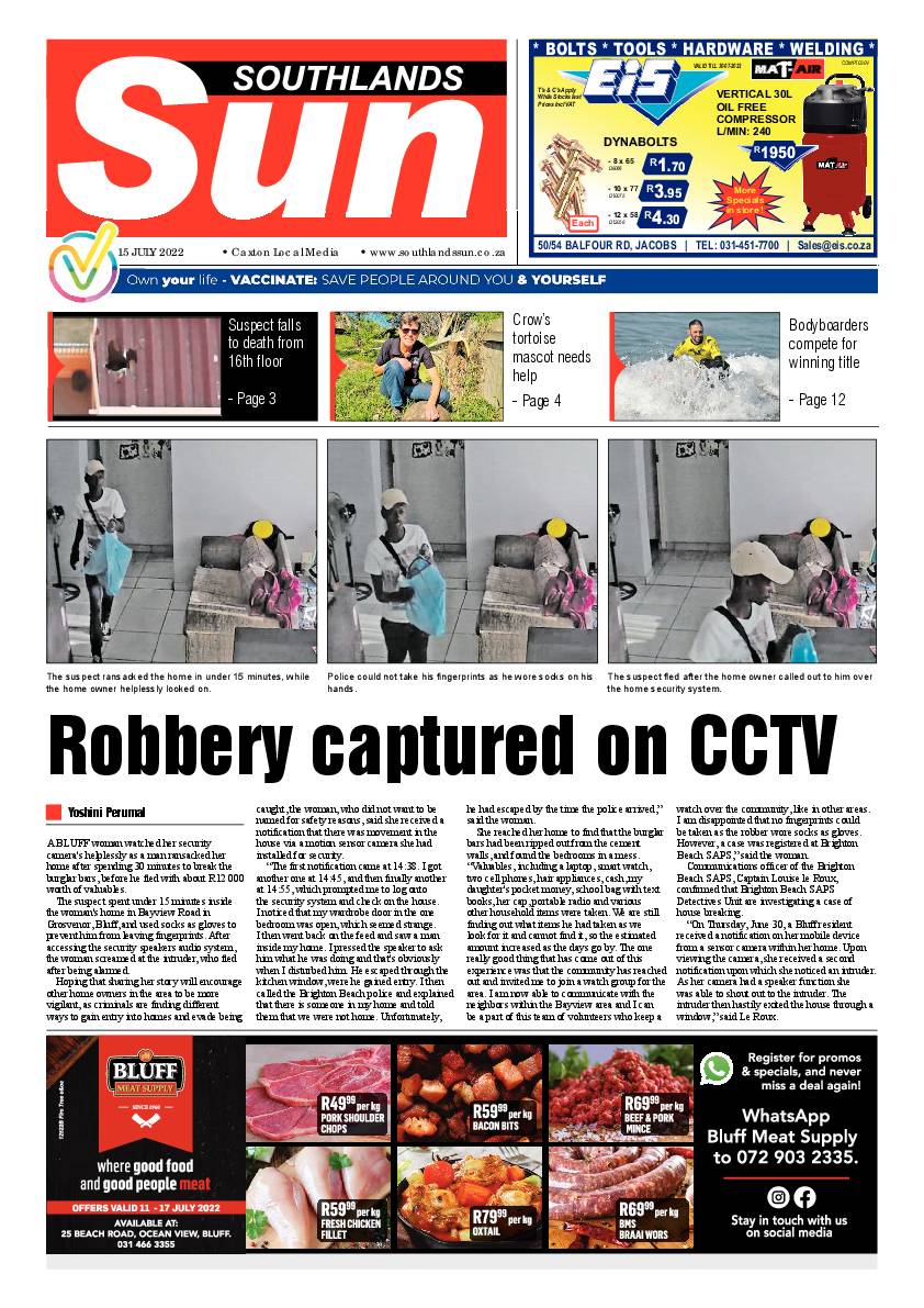 Southlands Sun 15 July 2022 page 1