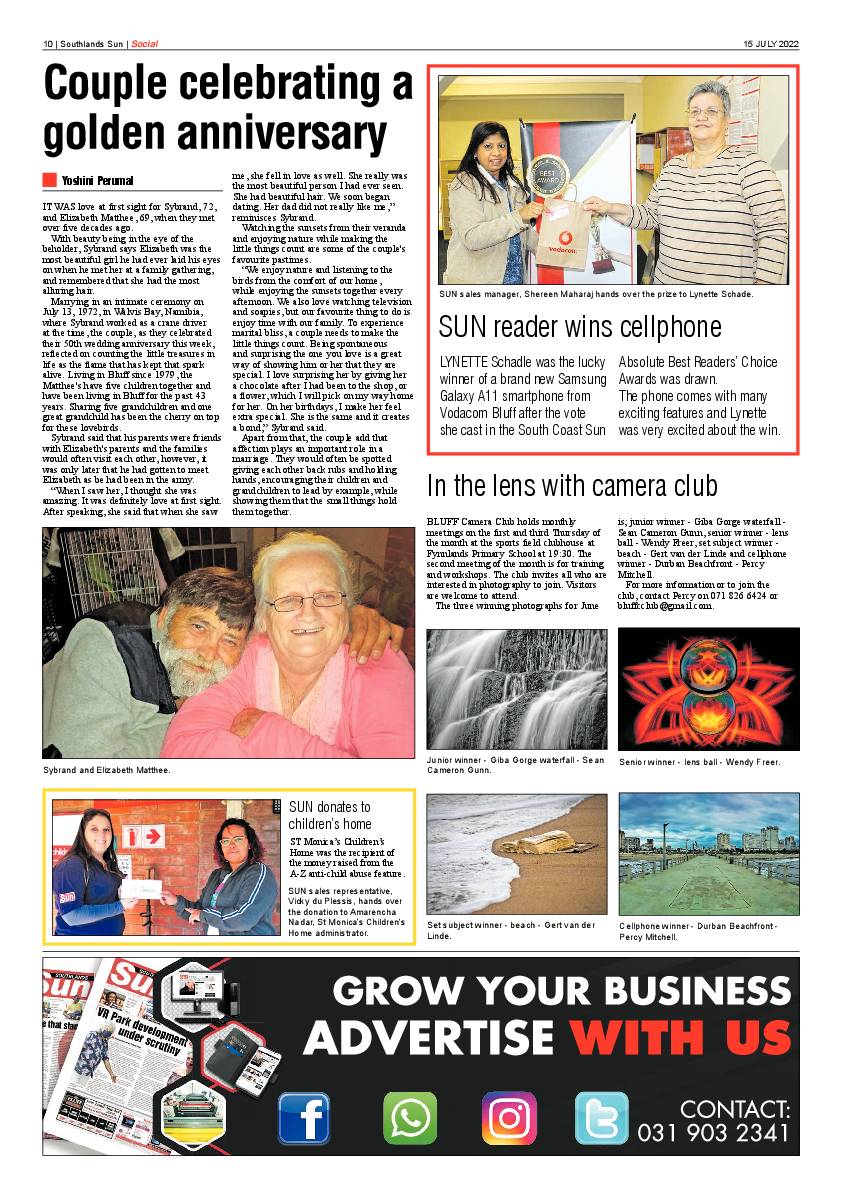 Southlands Sun 15 July 2022 page 10