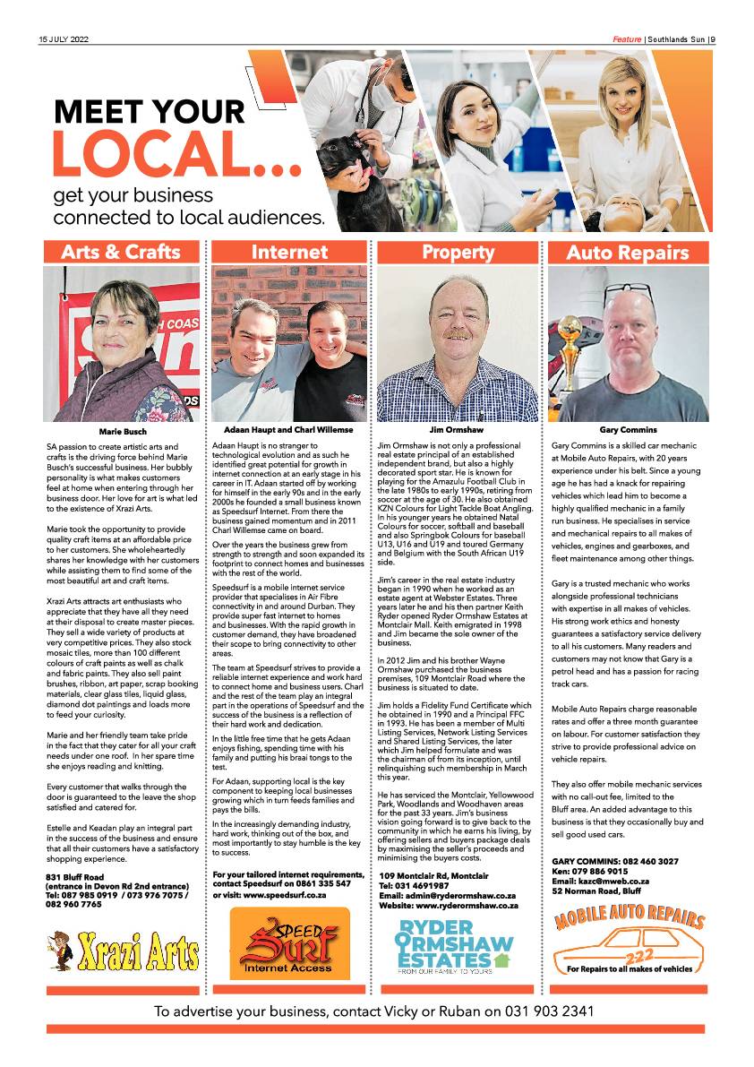 Southlands Sun 15 July 2022 page 9
