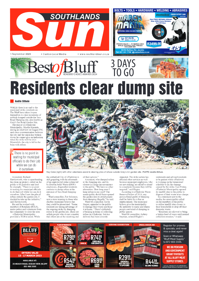 Southlands Sun 15 March 2024 page 1