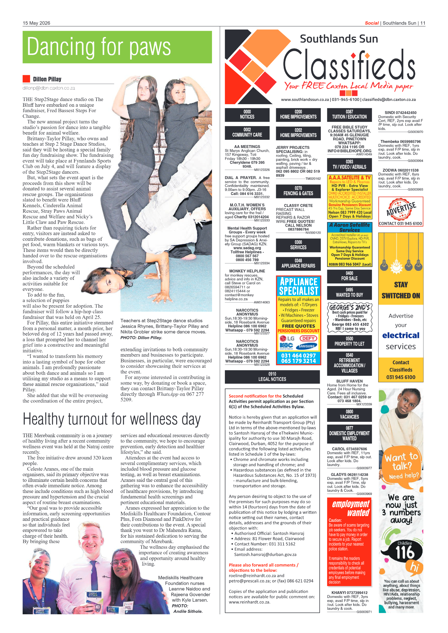 Southlands Sun 15 May 2026 page 11
