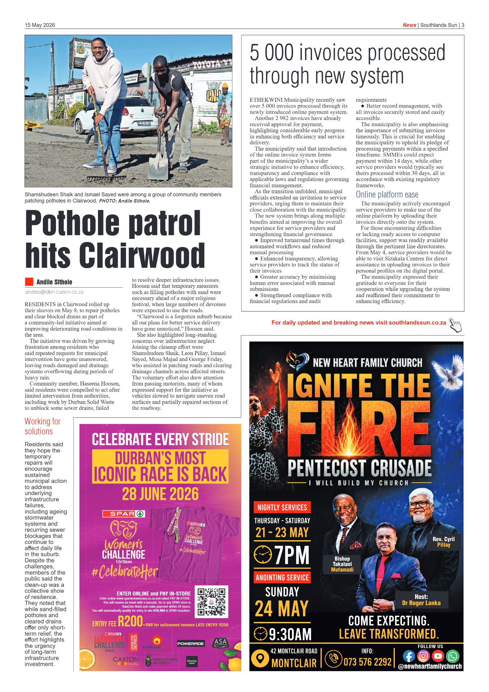 Southlands Sun 15 May 2026 page 3