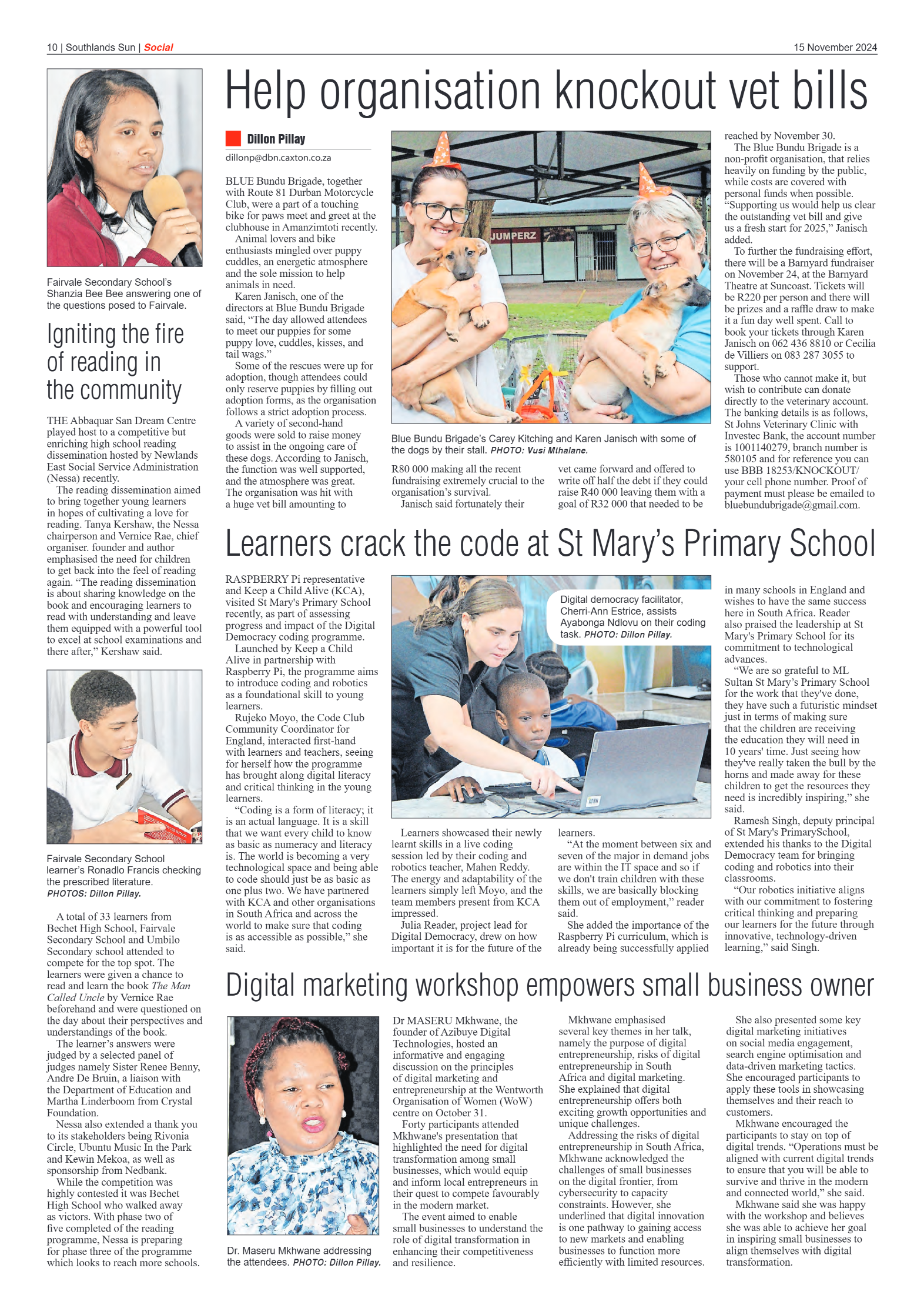 Southlands Sun 15 november 2024 page 10