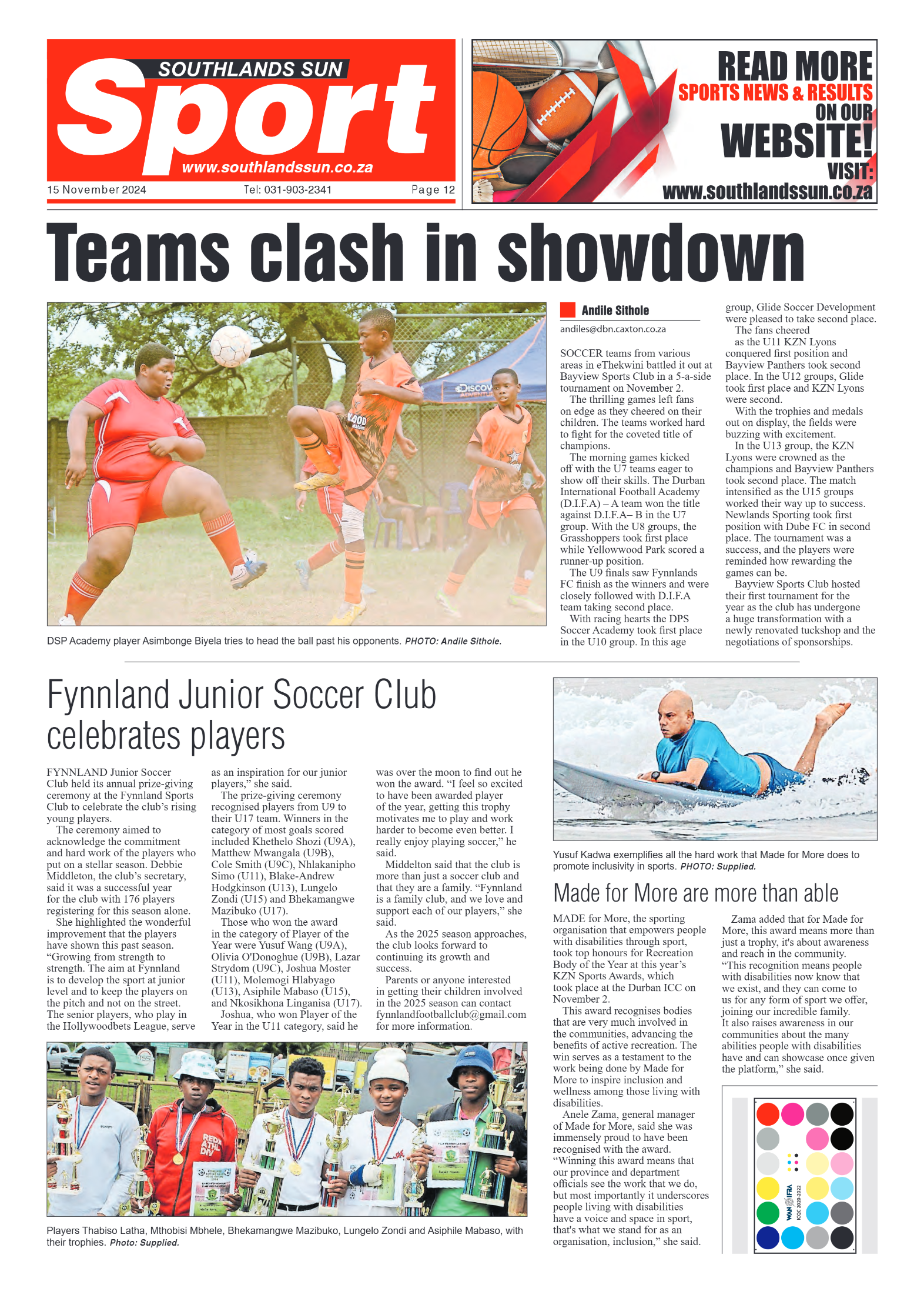 Southlands Sun 15 november 2024 page 12