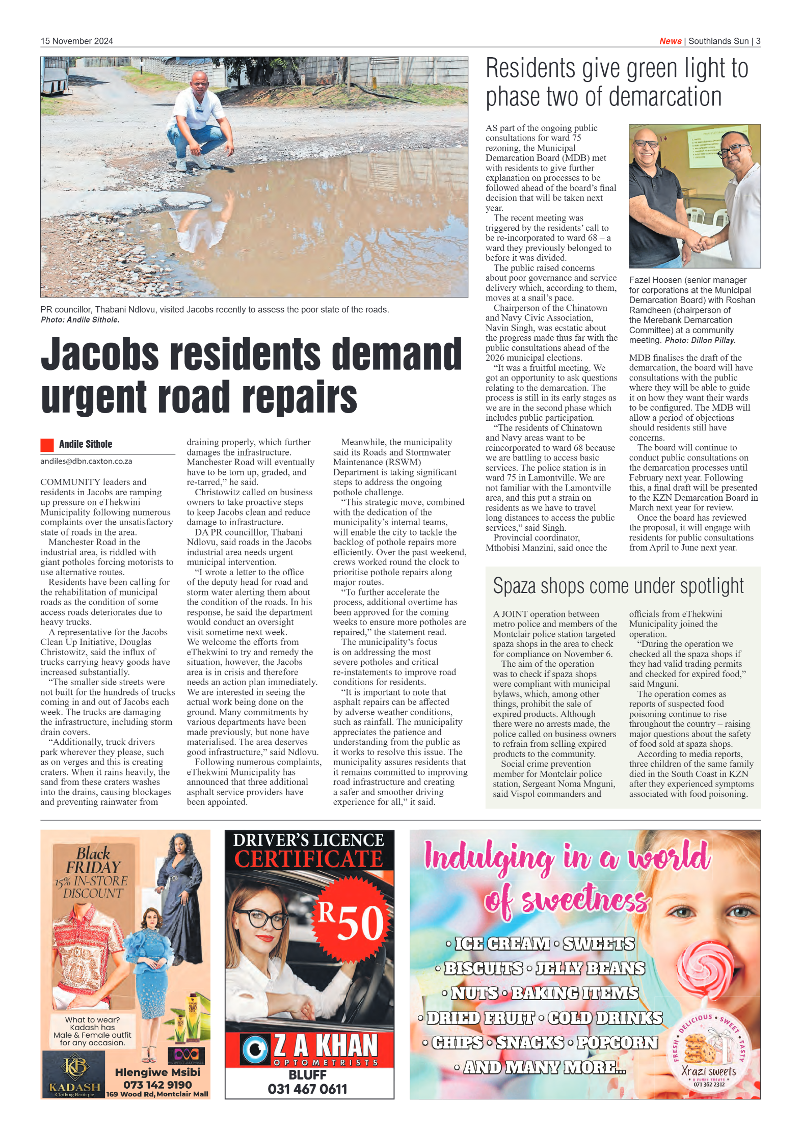 Southlands Sun 15 november 2024 page 3