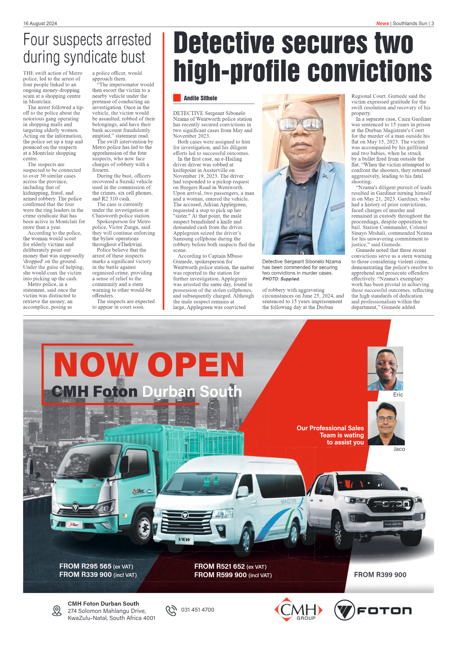 Southlands Sun 16 August 2024 page 3