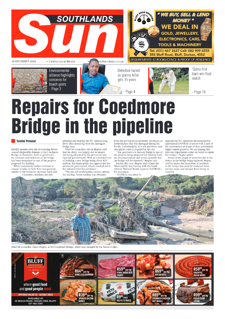 Southlands Sun 16 December 2022 page 1