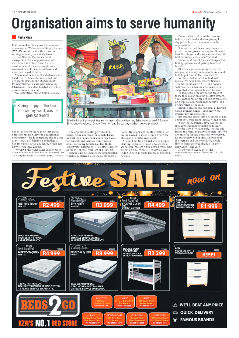 Southlands Sun 16 December 2022 page 13