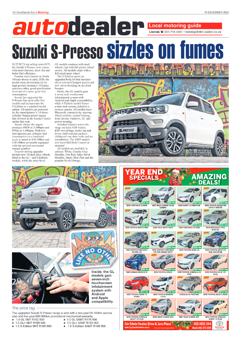 Southlands Sun 16 December 2022 page 14