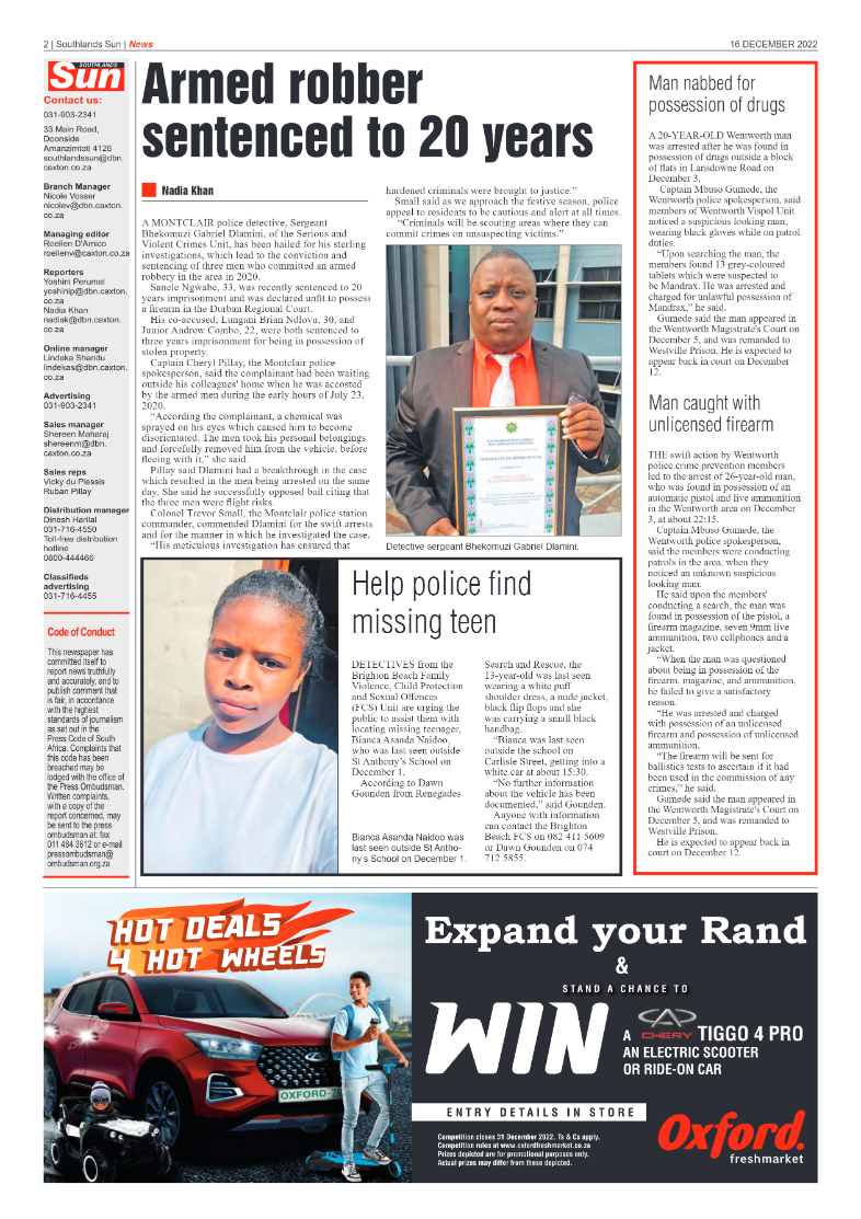 Southlands Sun 16 December 2022 page 2