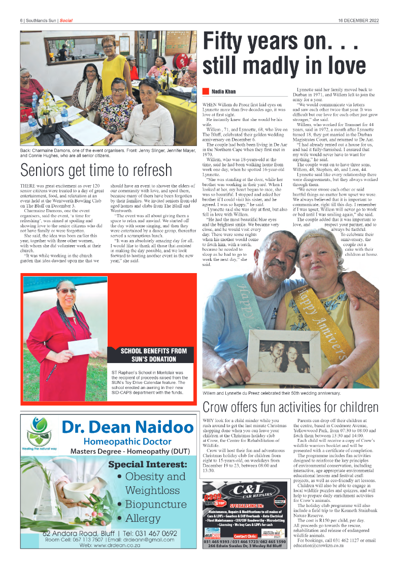 Southlands Sun 16 December 2022 page 6