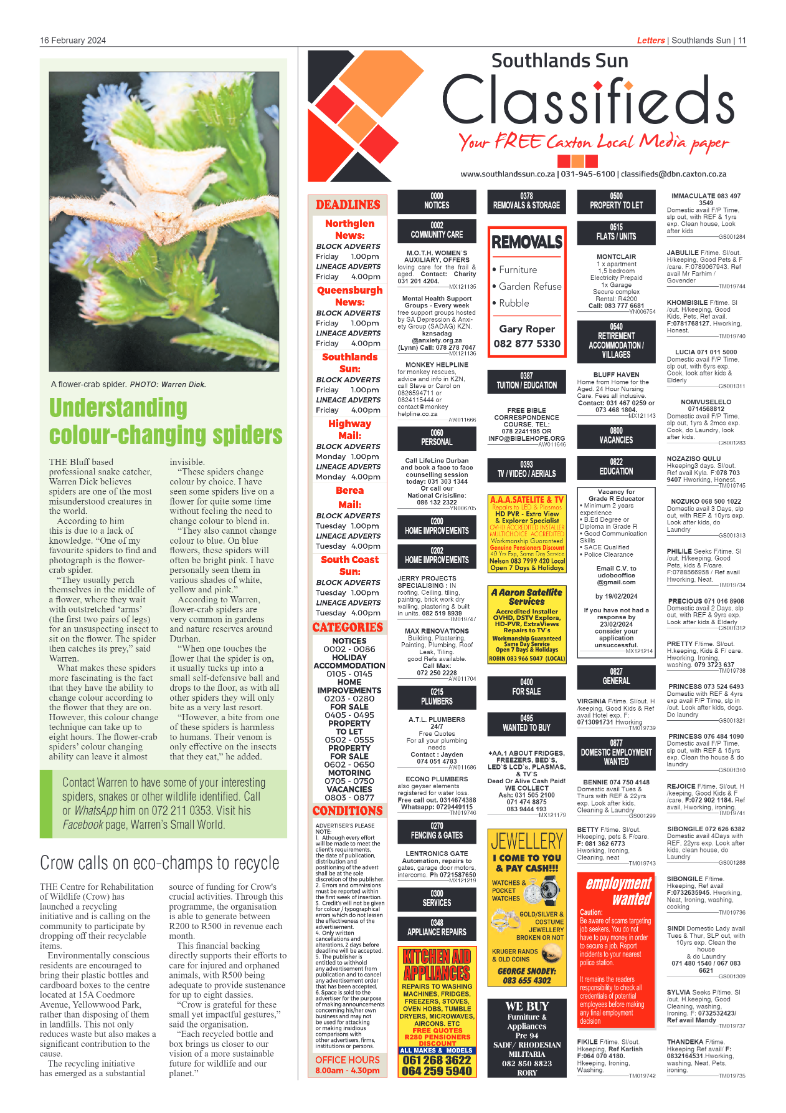 Southlands Sun 16 February 2024 page 11