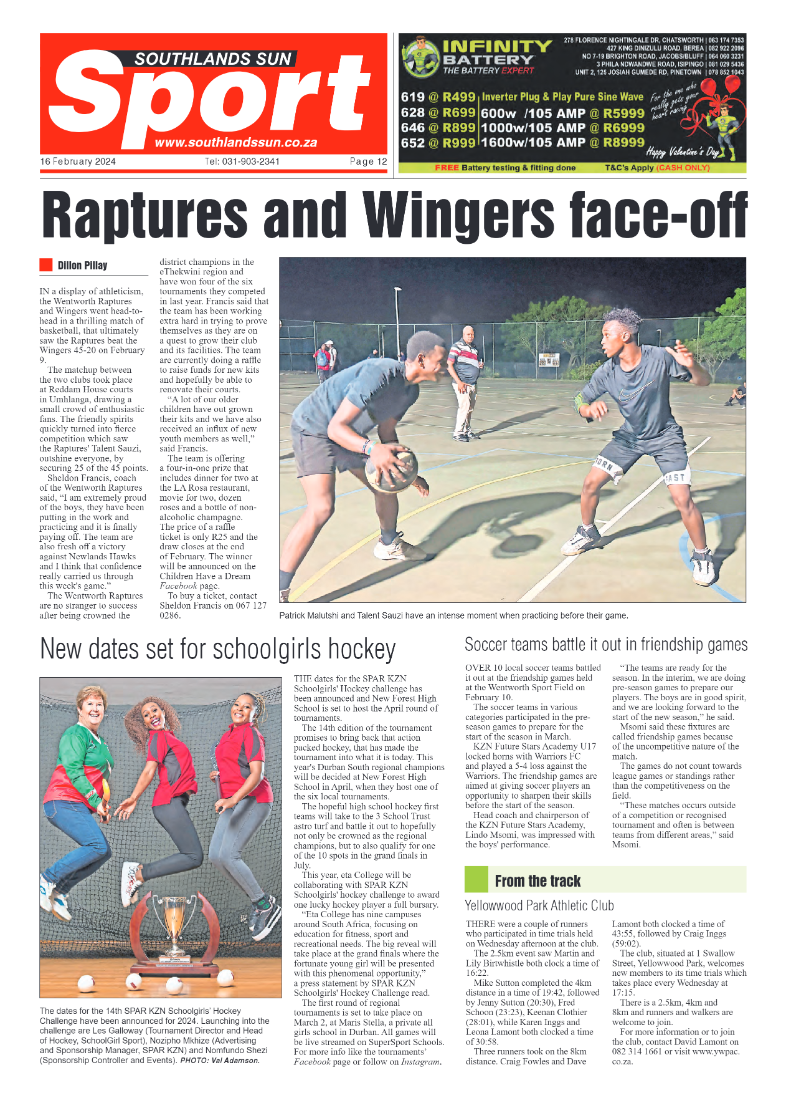 Southlands Sun 16 February 2024 page 12