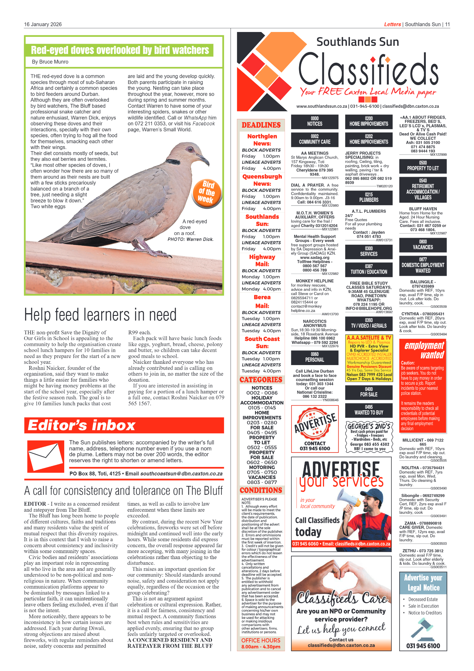 Southlands Sun 16 January 2026 page 11