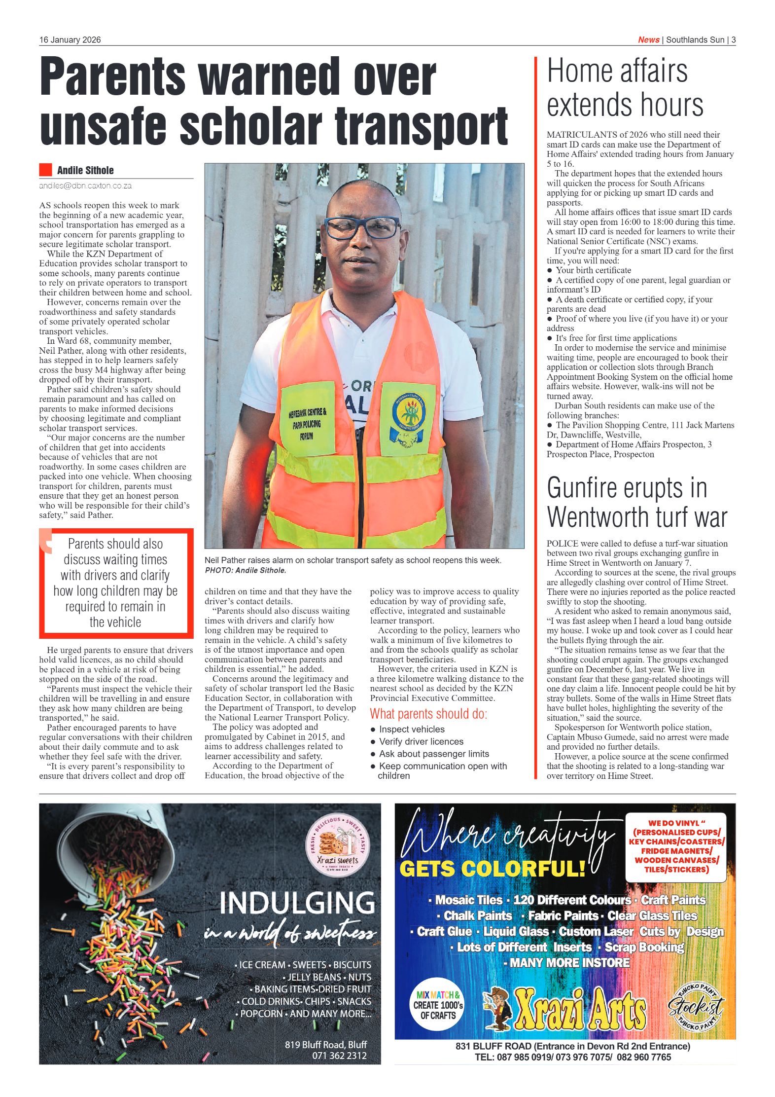 Southlands Sun 16 January 2026 page 3