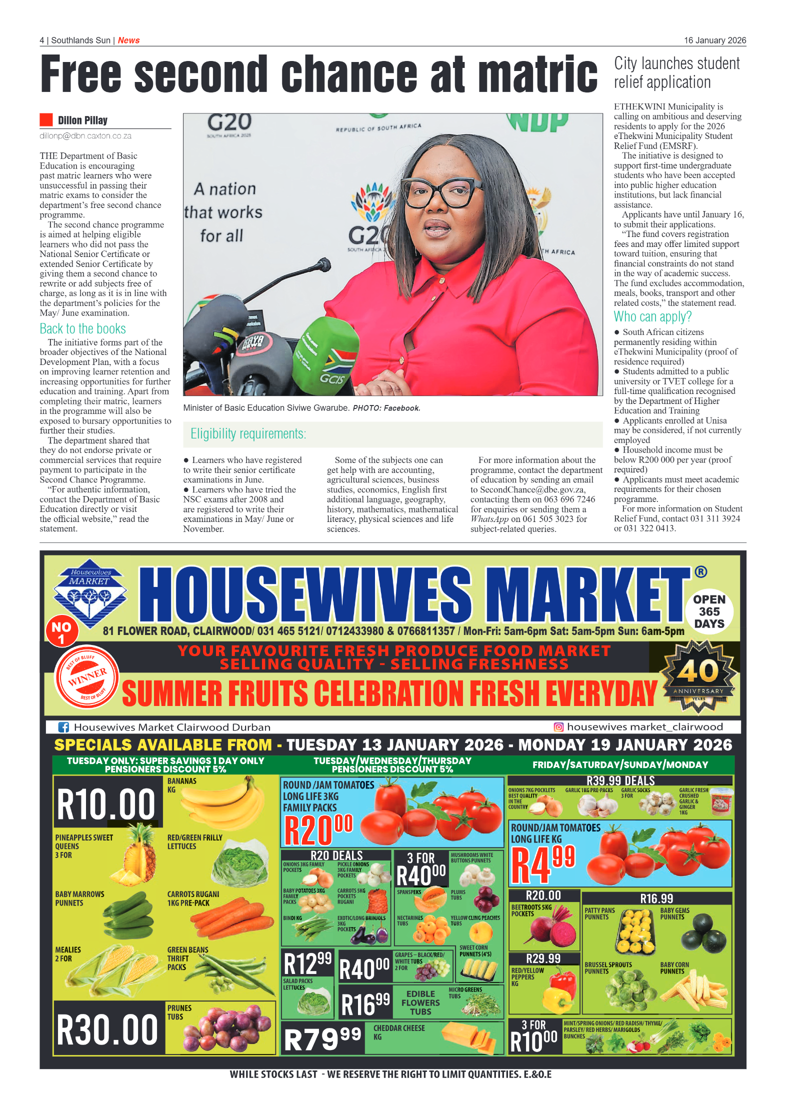 Southlands Sun 16 January 2026 page 4