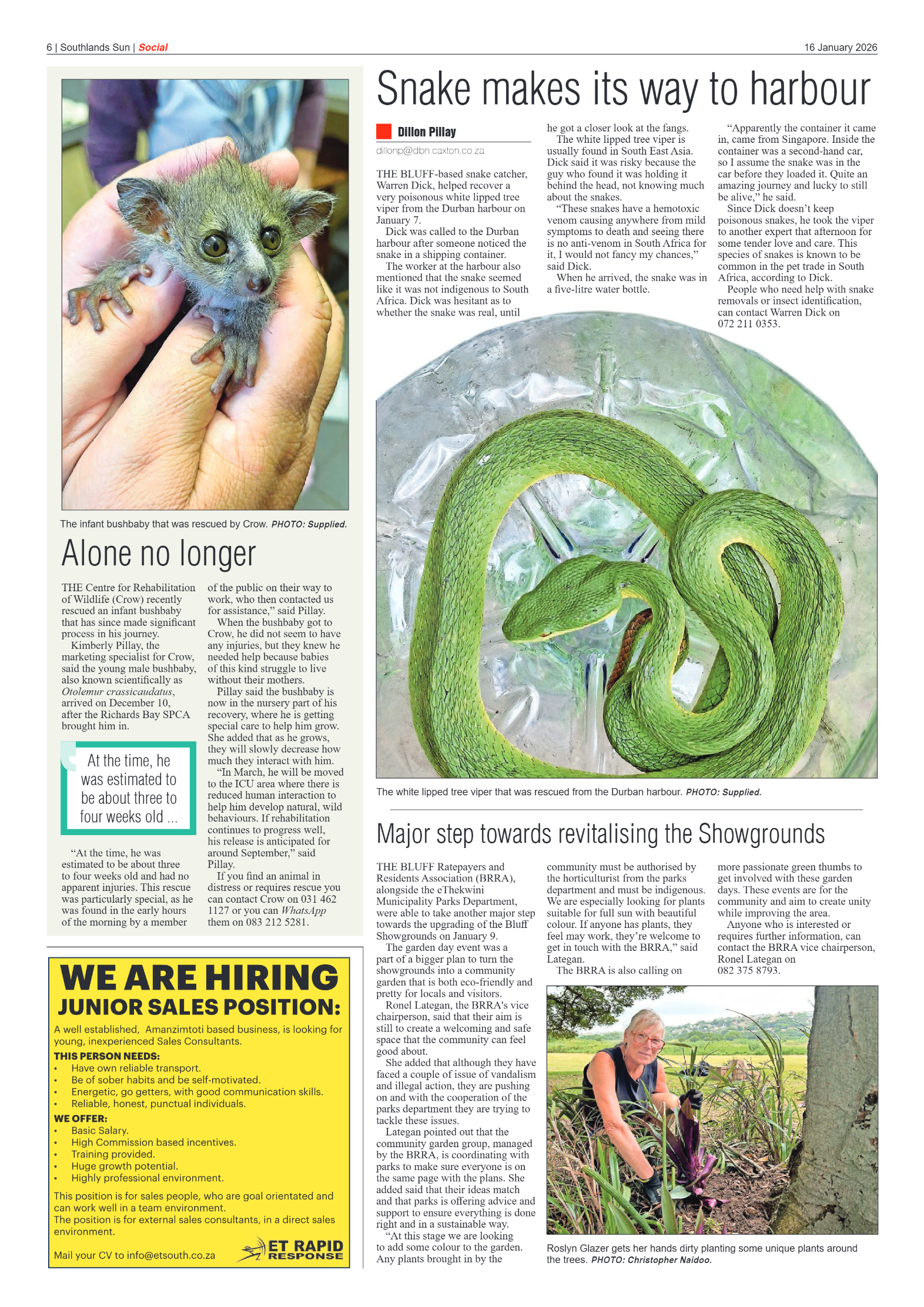 Southlands Sun 16 January 2026 page 6