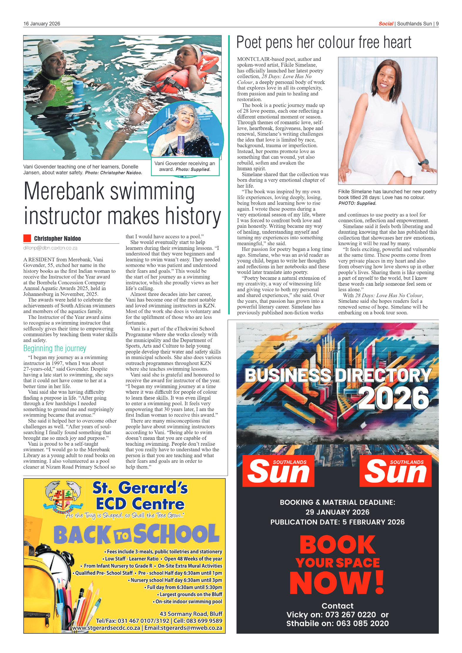 Southlands Sun 16 January 2026 page 9
