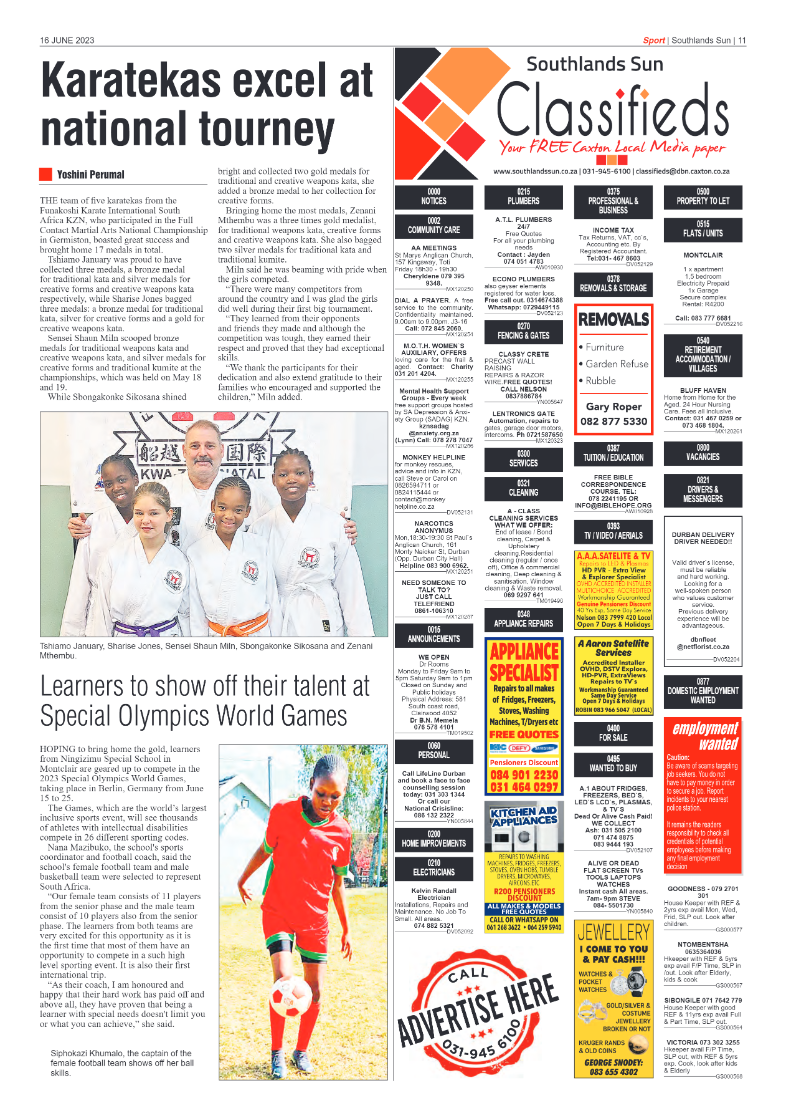 Southlands Sun 16 June 2023 page 11