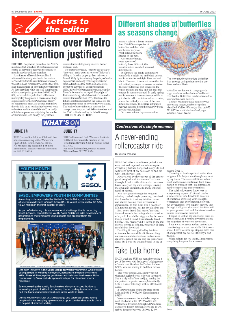 Southlands Sun 16 June 2023 page 8