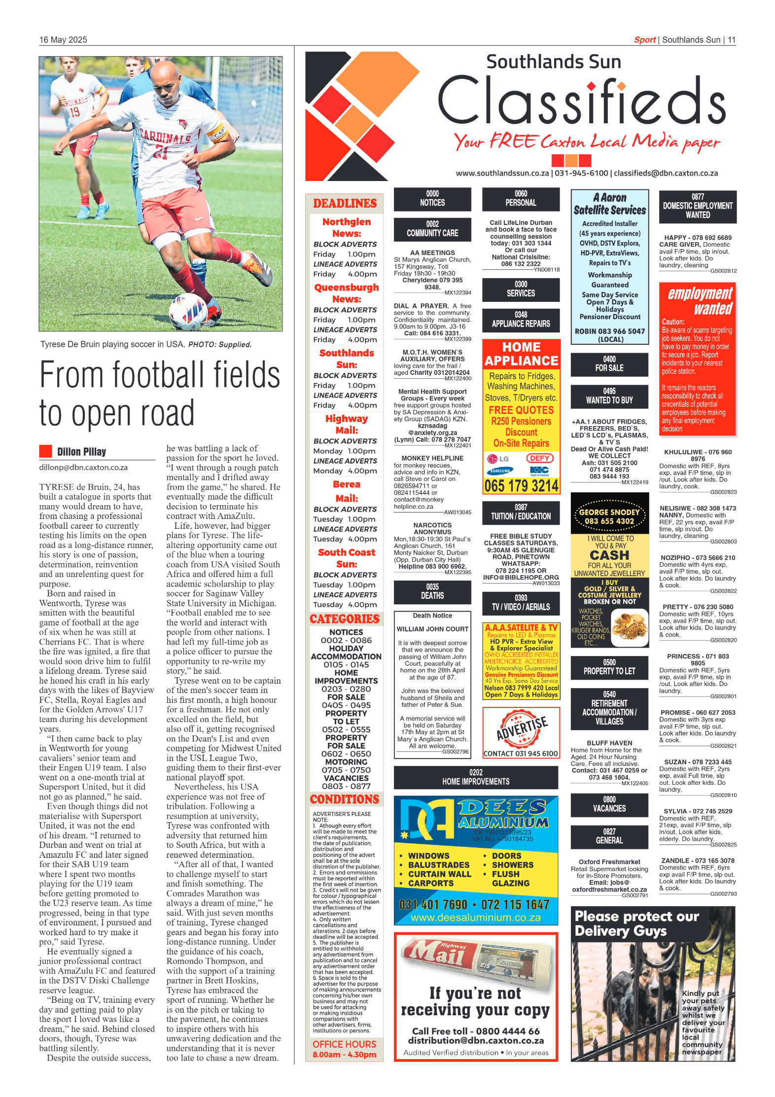 Southlands Sun 16 May 2025 page 11