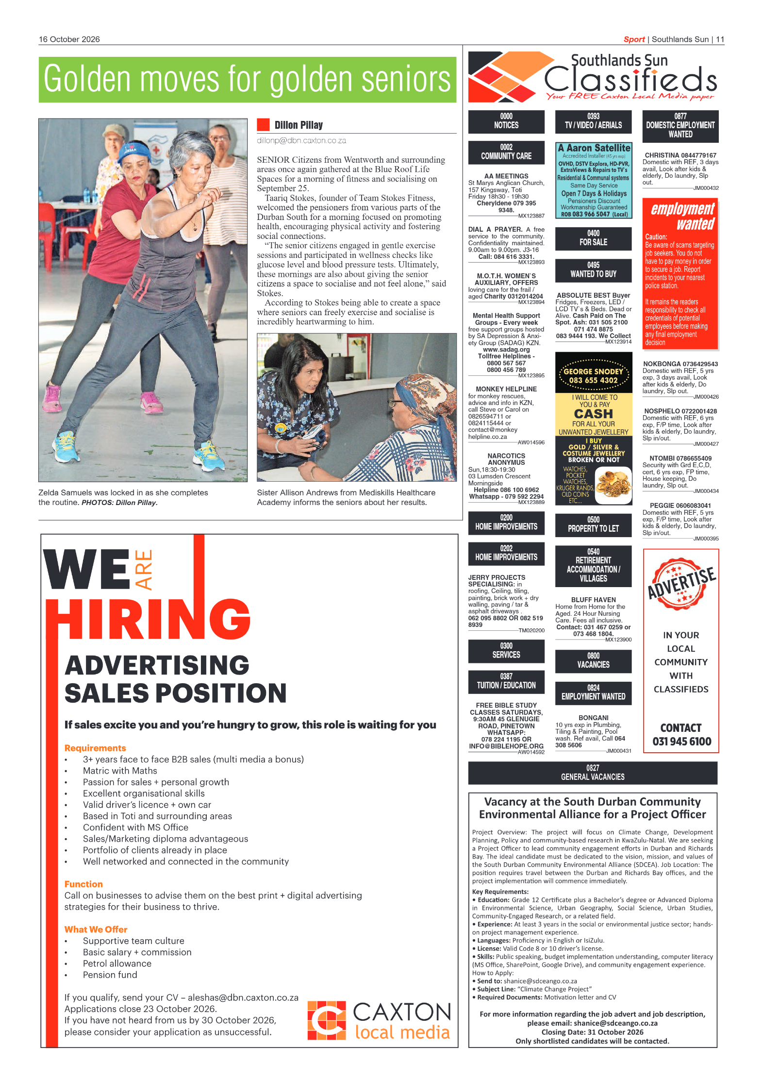 Southlands Sun 16 October 2026 page 11