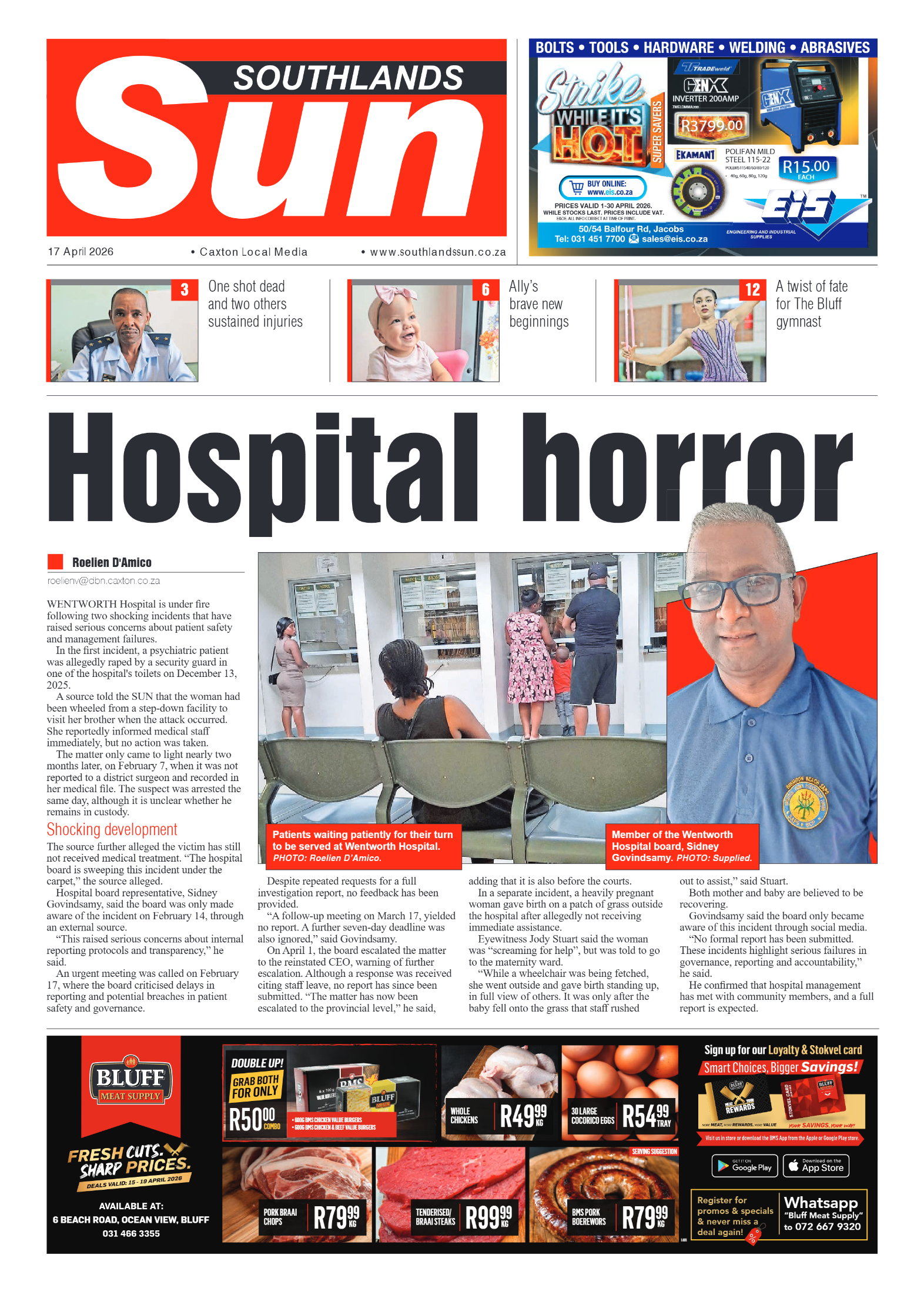 Southlands Sun 17 April 2026 page 1