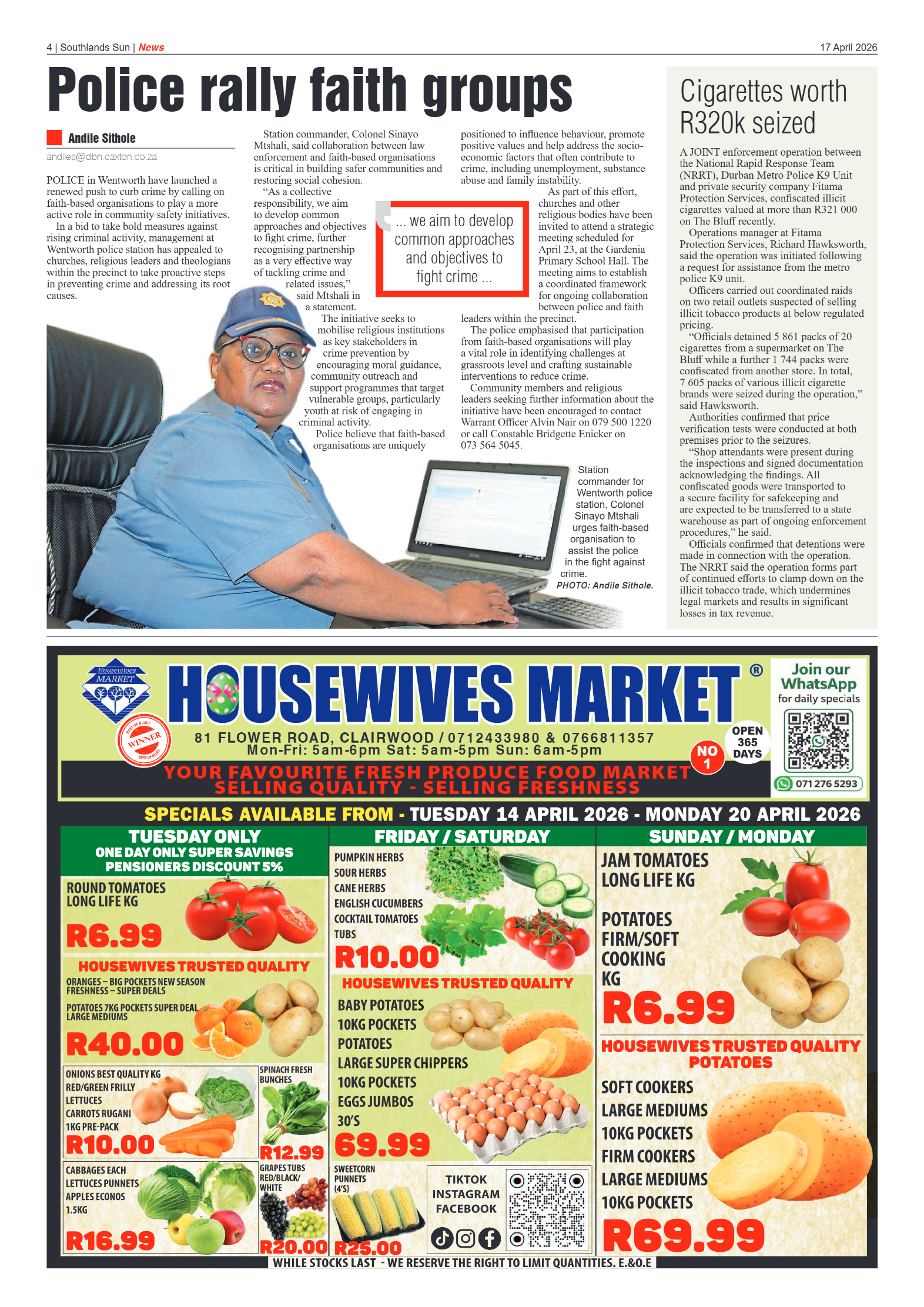 Southlands Sun 17 April 2026 page 4