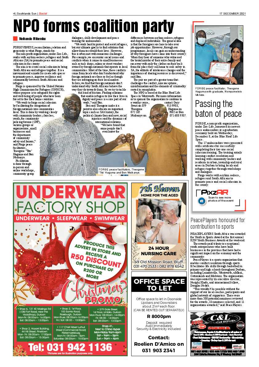 Southlands Sun 17 December 2021 page 4