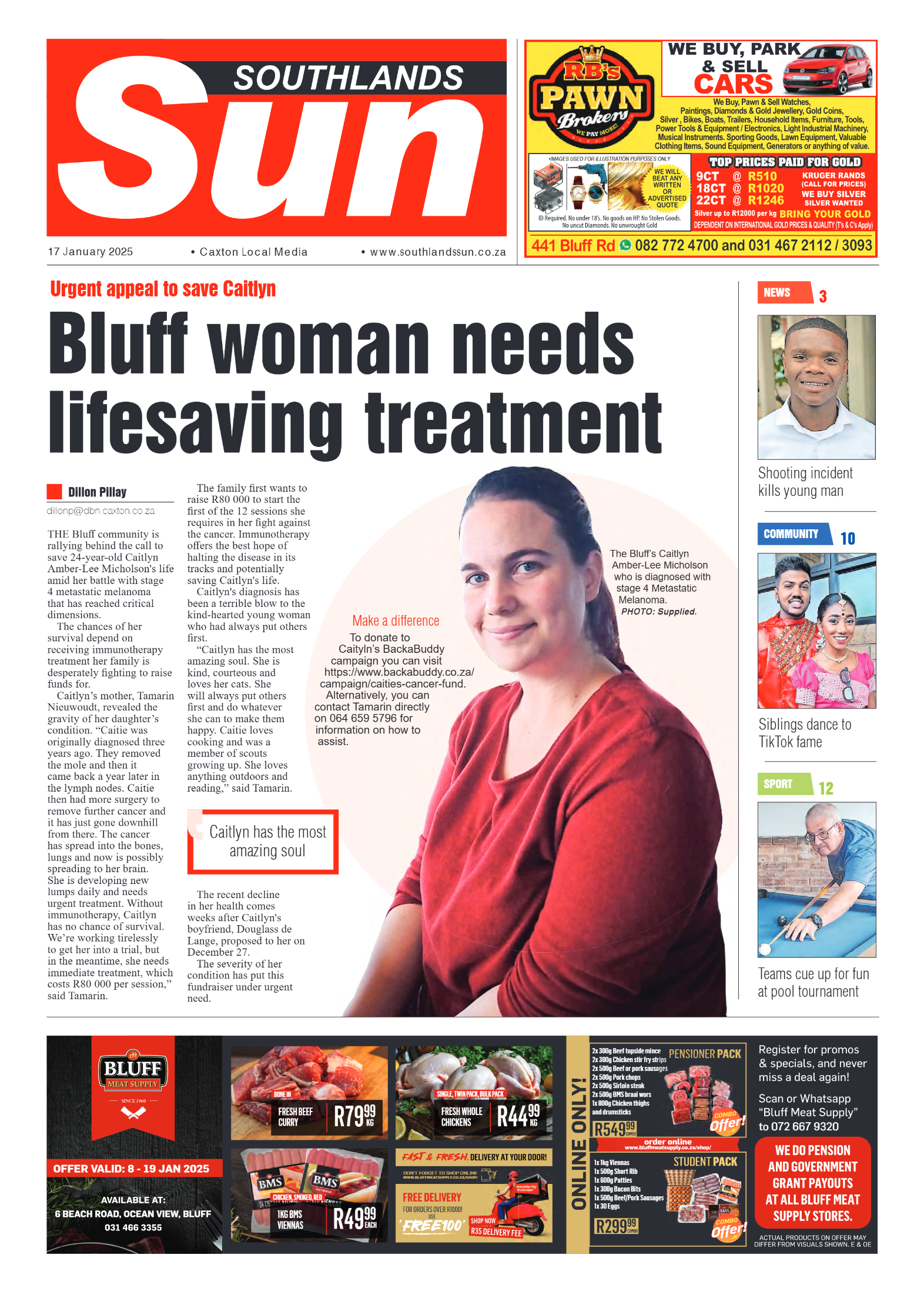 Southlands Sun 17 January 2025 page 1