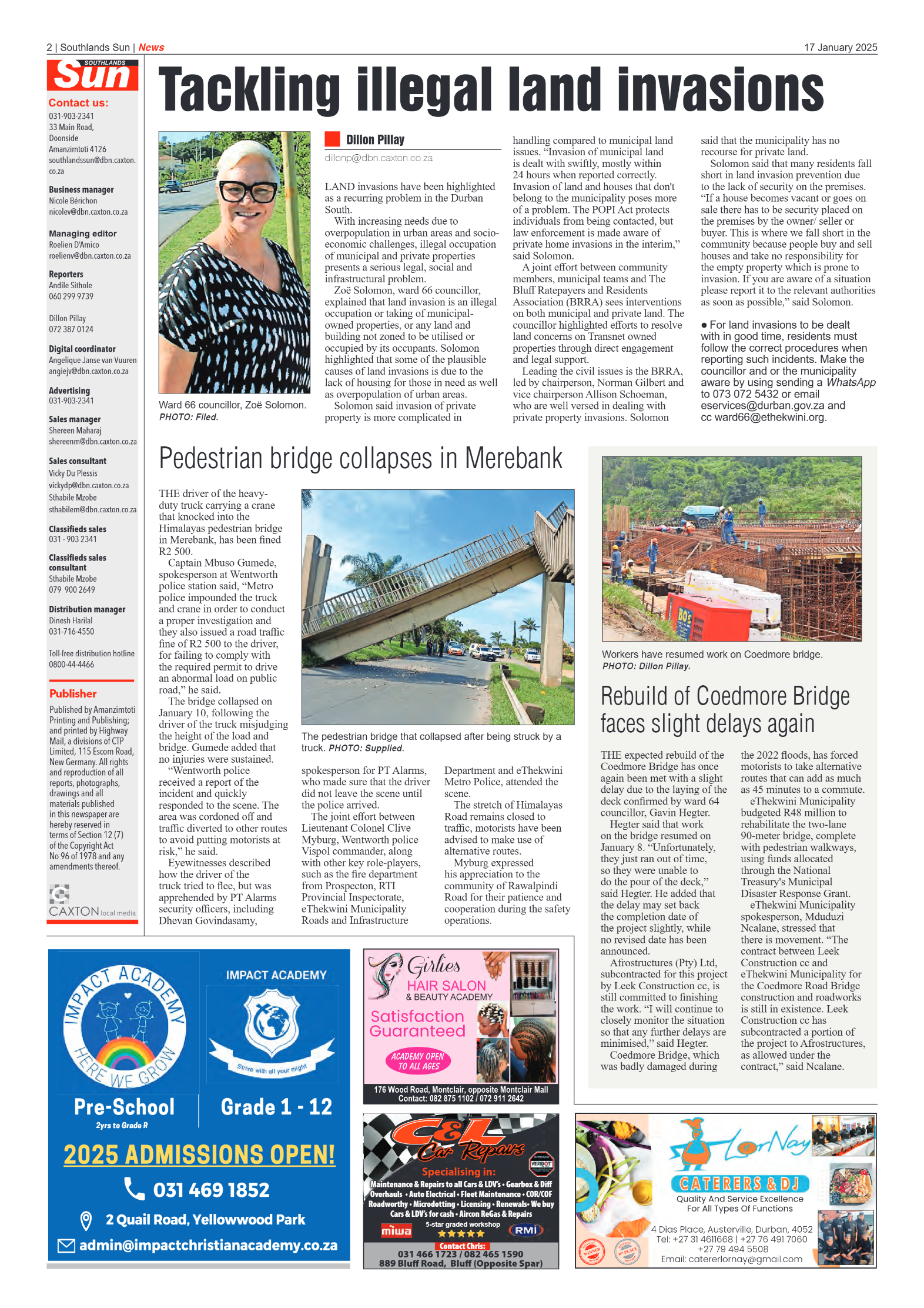 Southlands Sun 17 January 2025 page 2