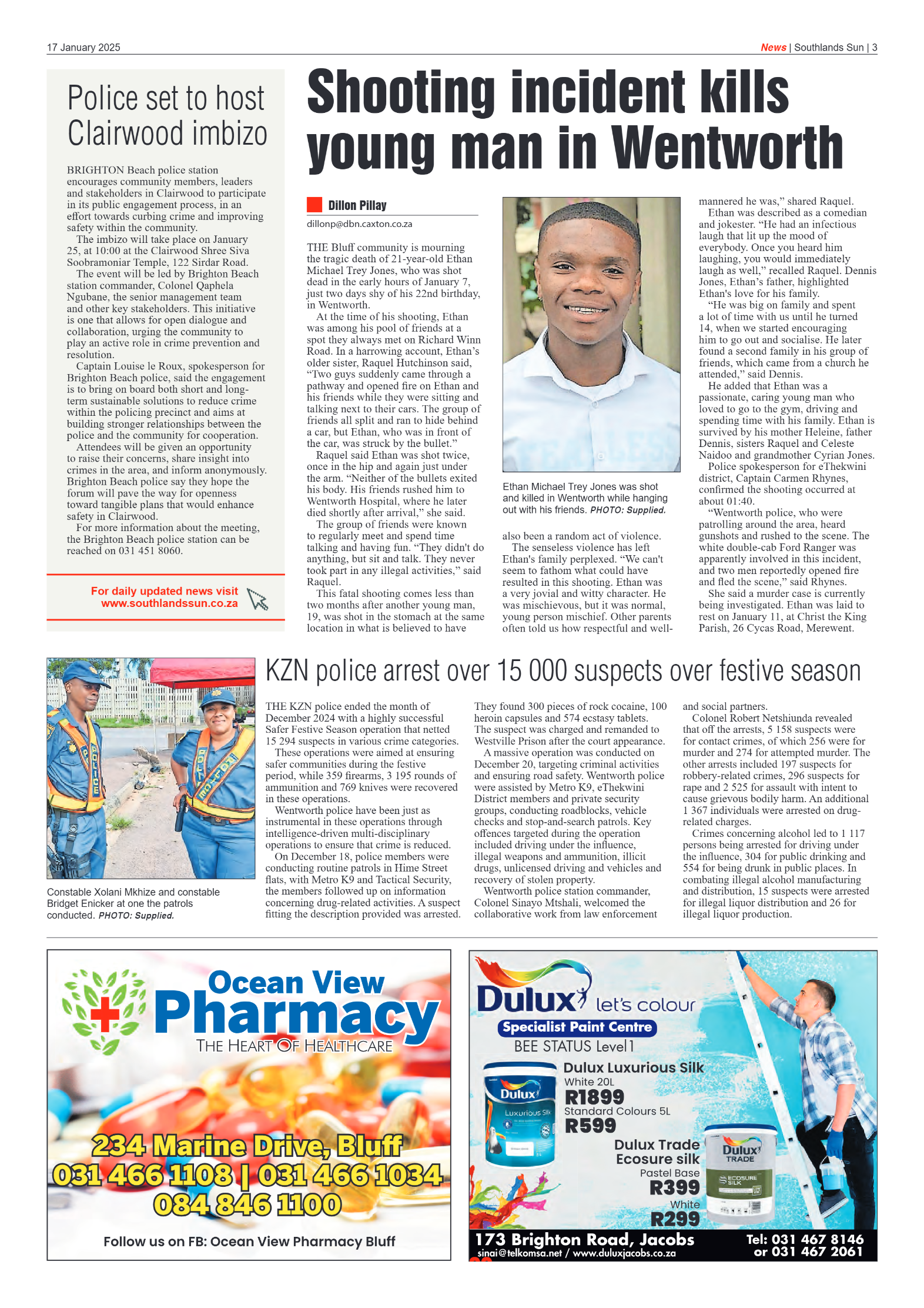 Southlands Sun 17 January 2025 page 3