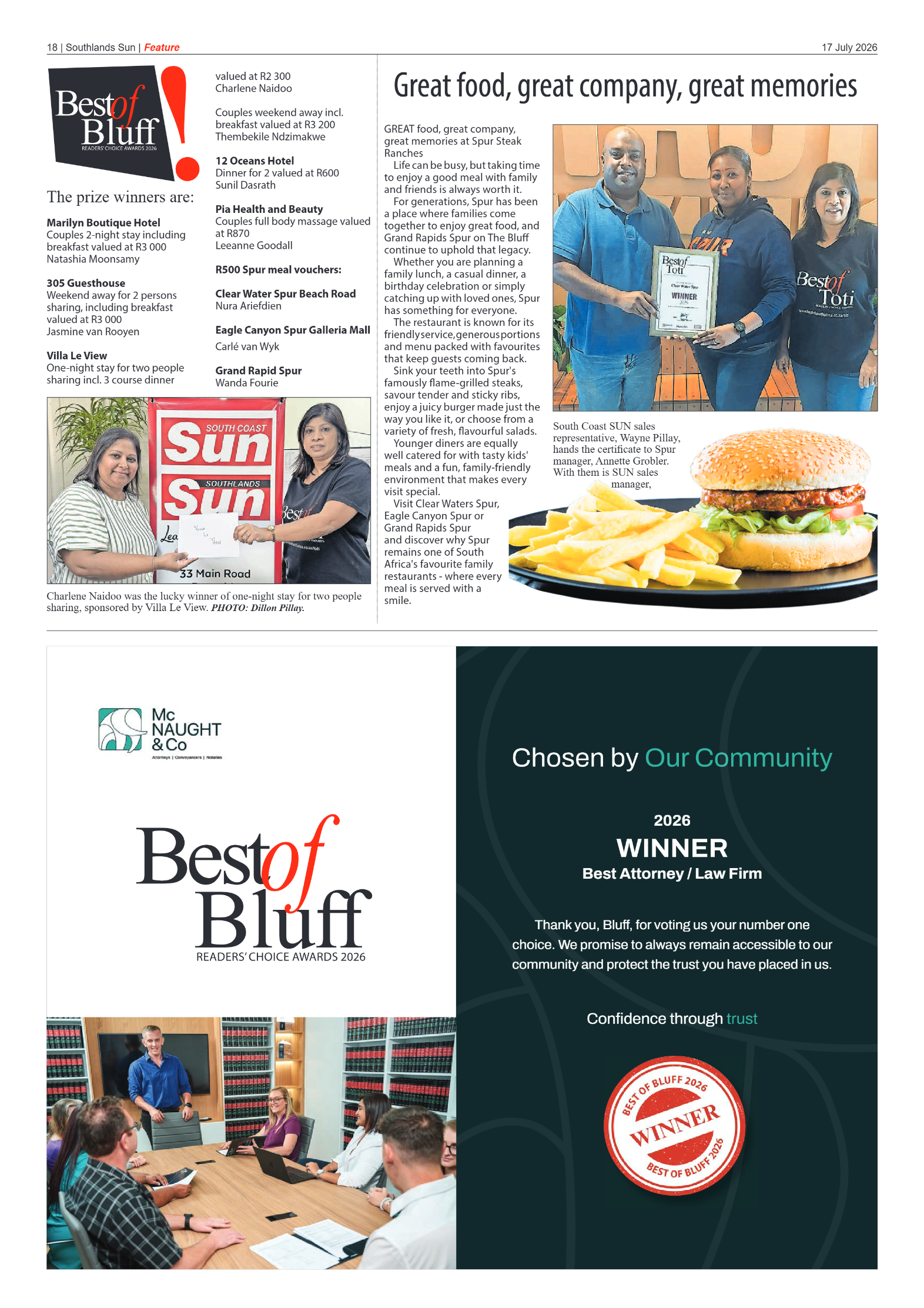 Southlands Sun 17 July 2026 page 18