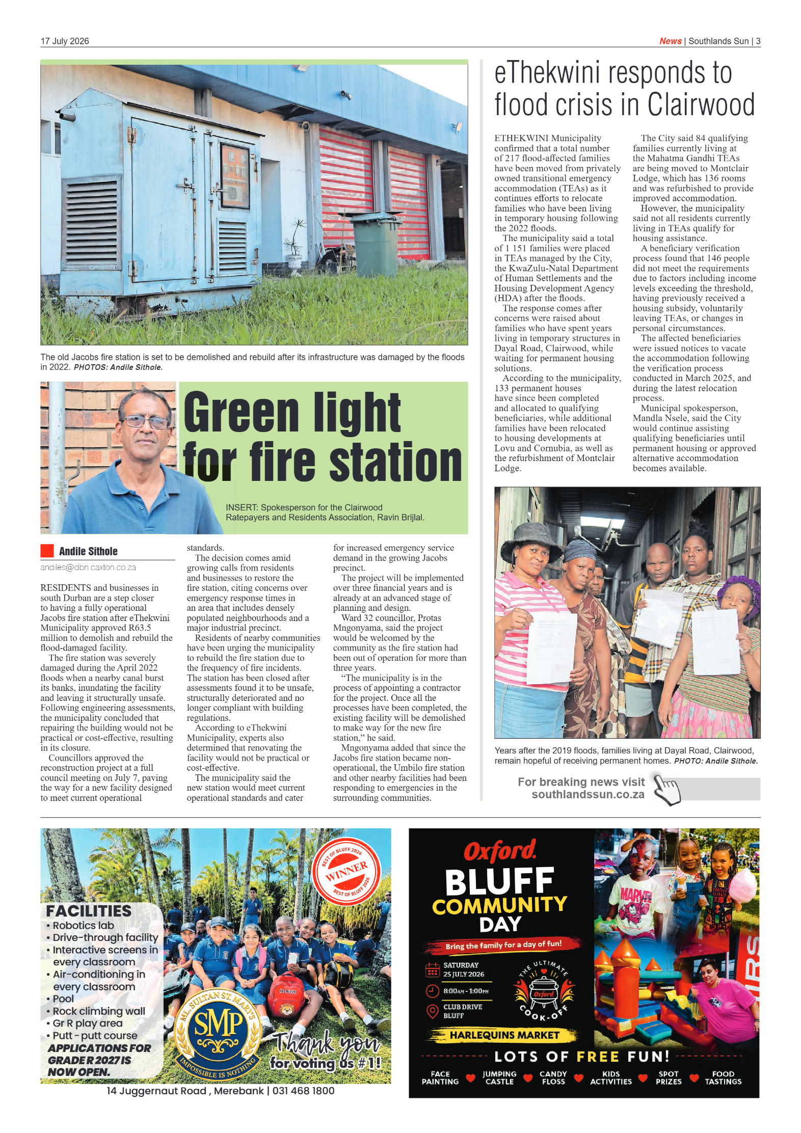 Southlands Sun 17 July 2026 page 3