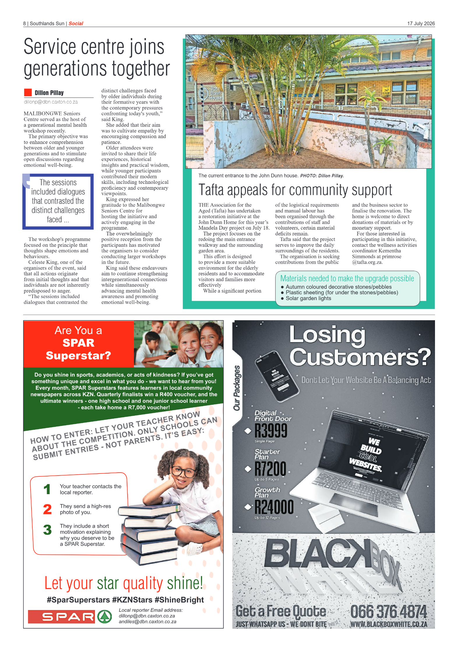Southlands Sun 17 July 2026 page 8