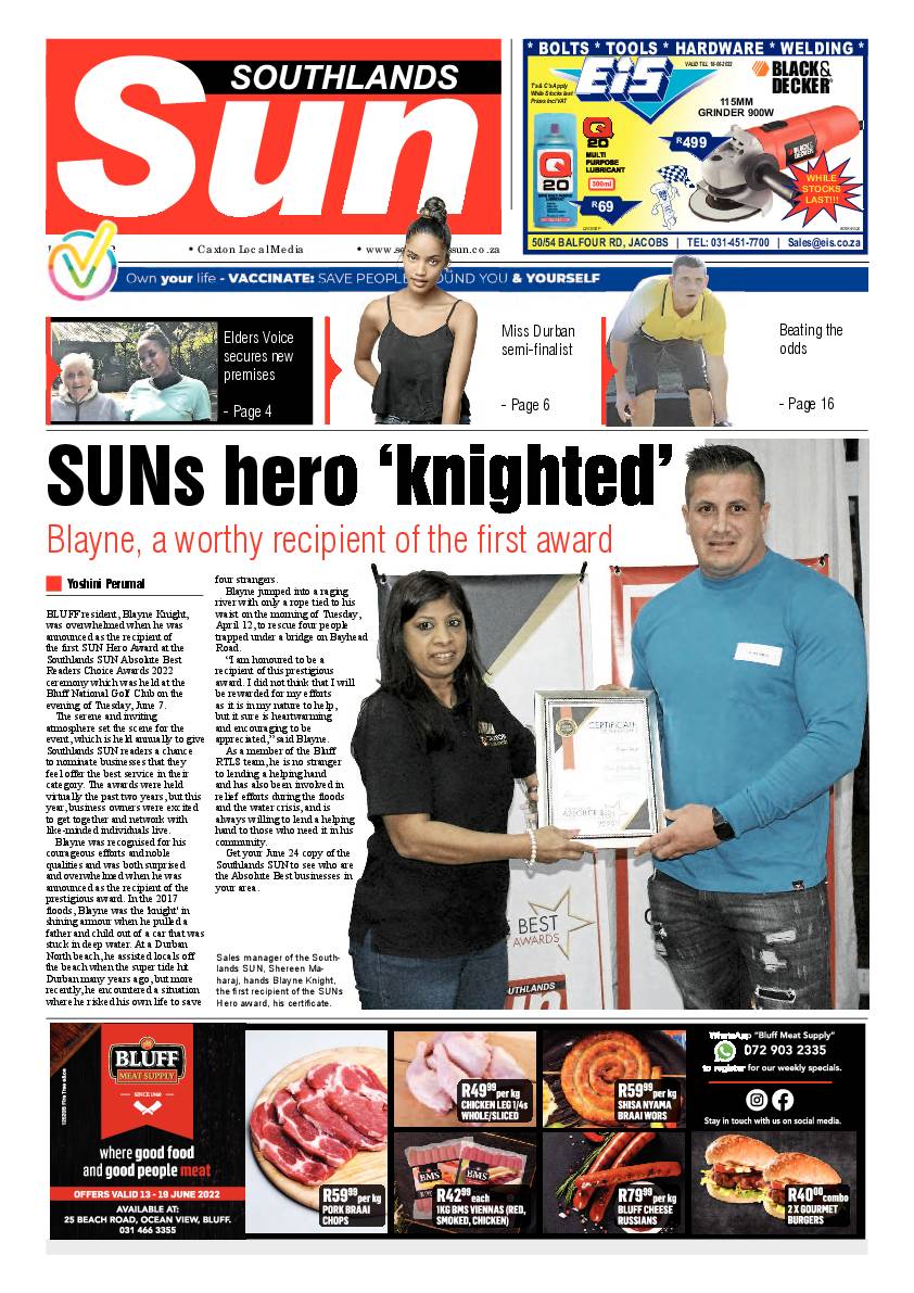 Southlands Sun 17 June 2022 page 1