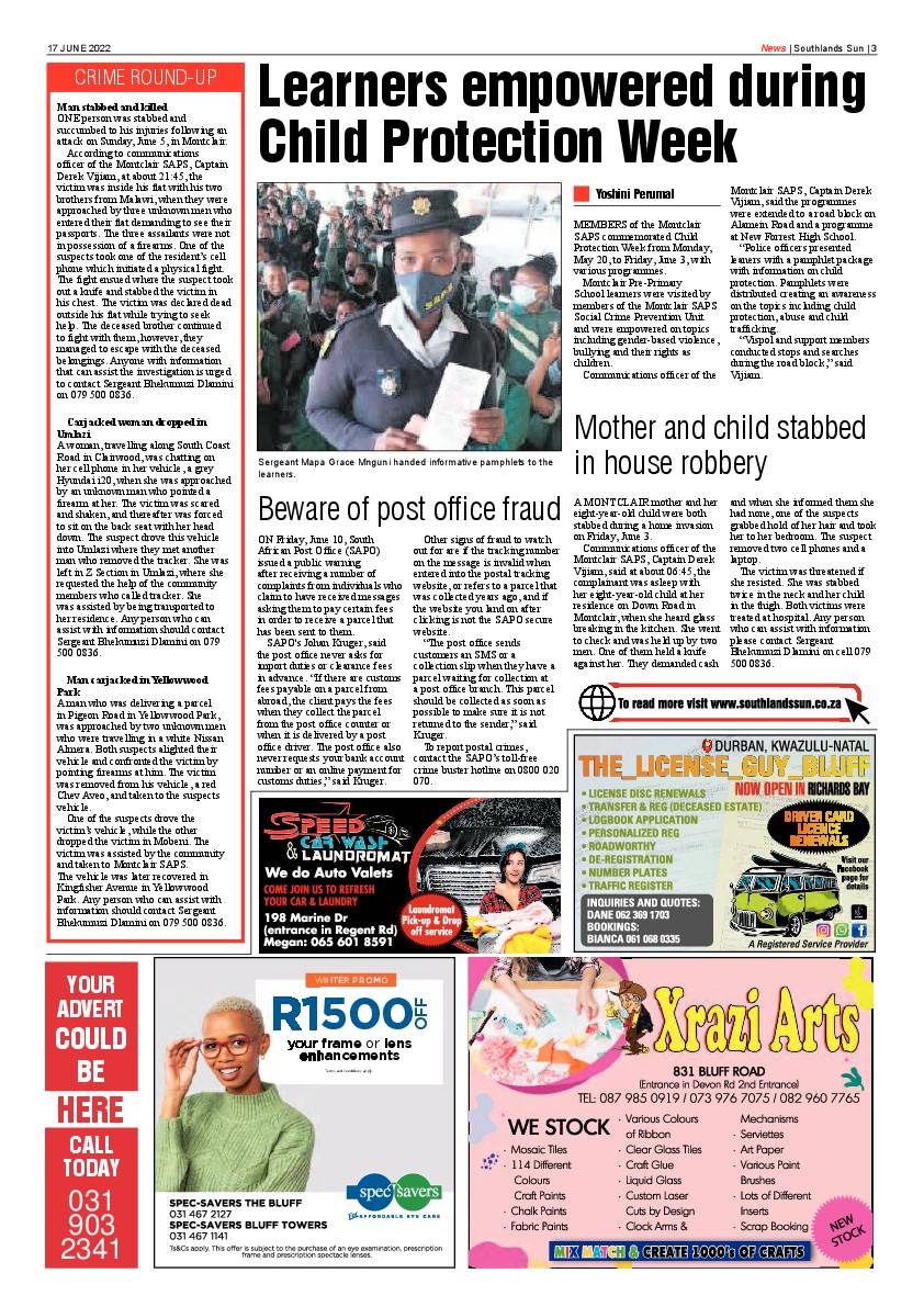 Southlands Sun 17 June 2022 page 3