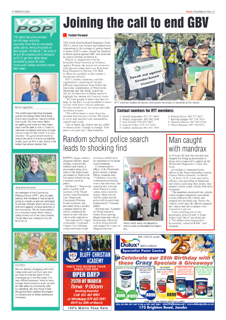 Southlands Sun 17 March 2023 page 3