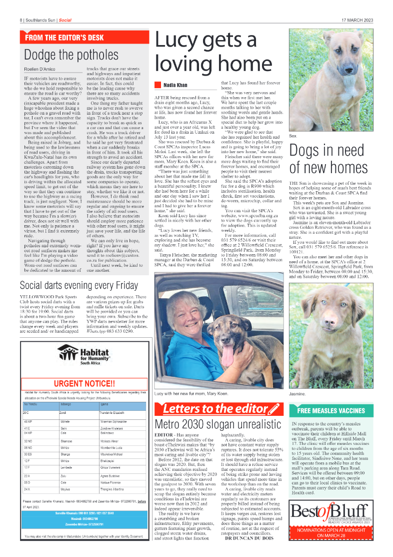 Southlands Sun 17 March 2023 page 8