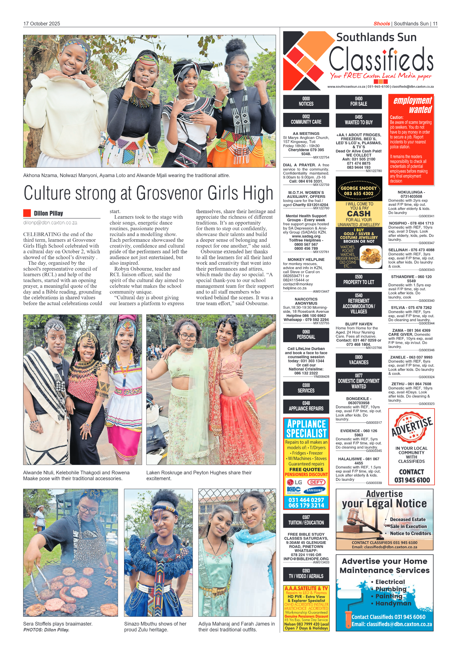 Southlands Sun 17 October 2025 page 11