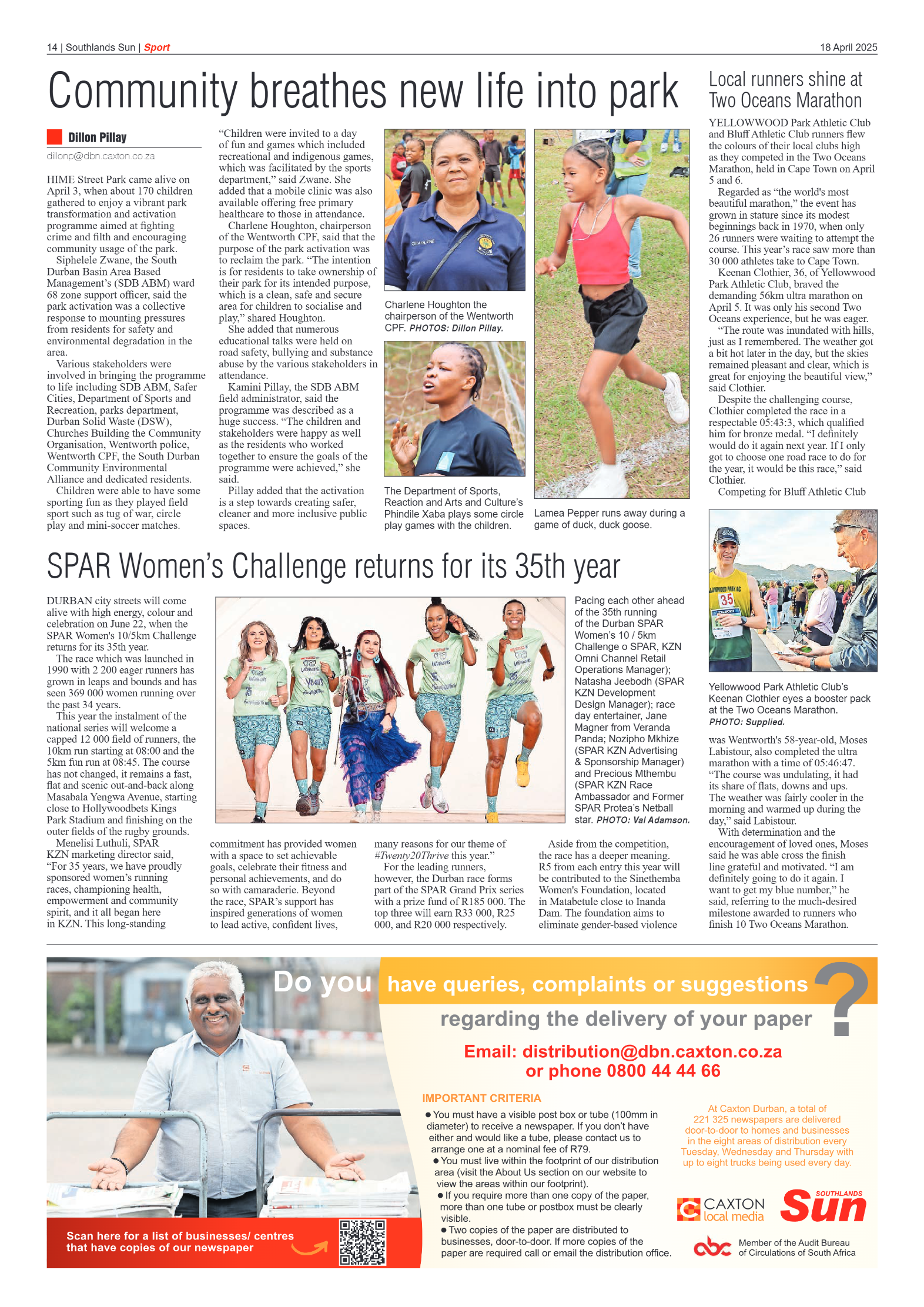 Southlands Sun 18 April 2025 page 14