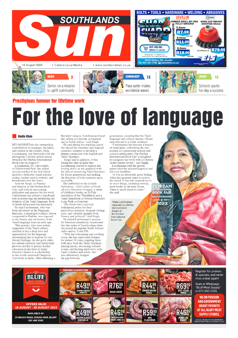 Southlands Sun 18 August 2023 page 1