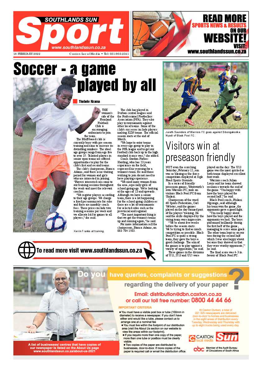 Southlands Sun 18 February 2022 page 12