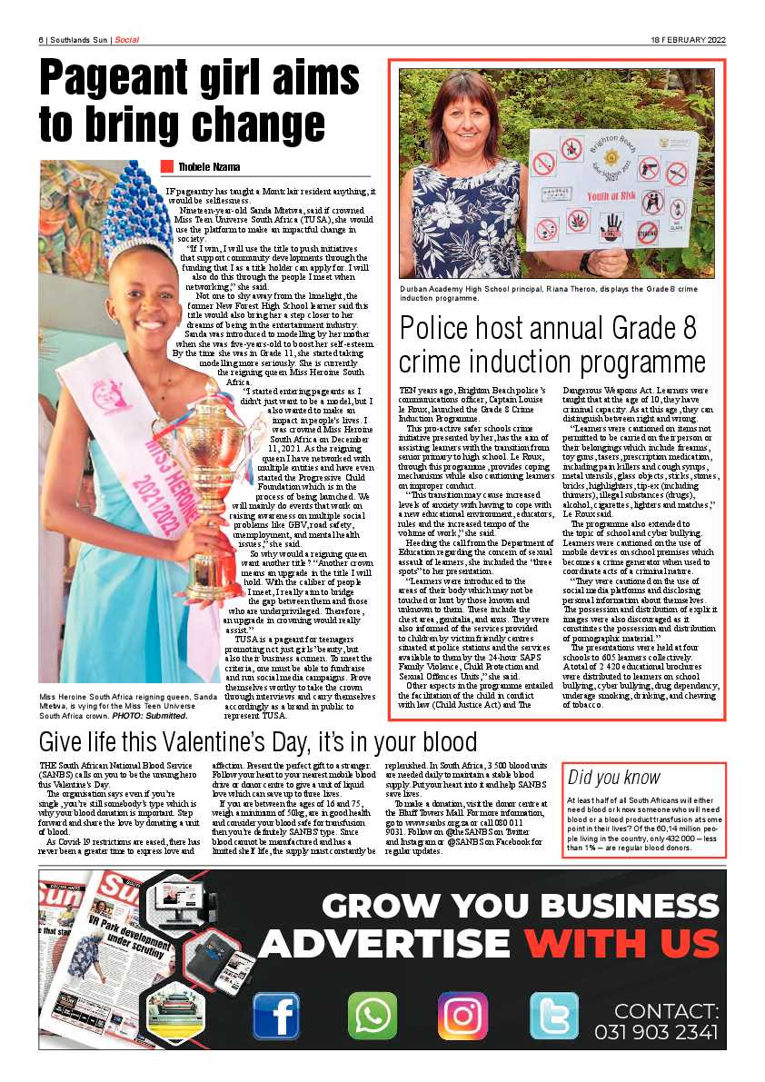 Southlands Sun 18 February 2022 page 6