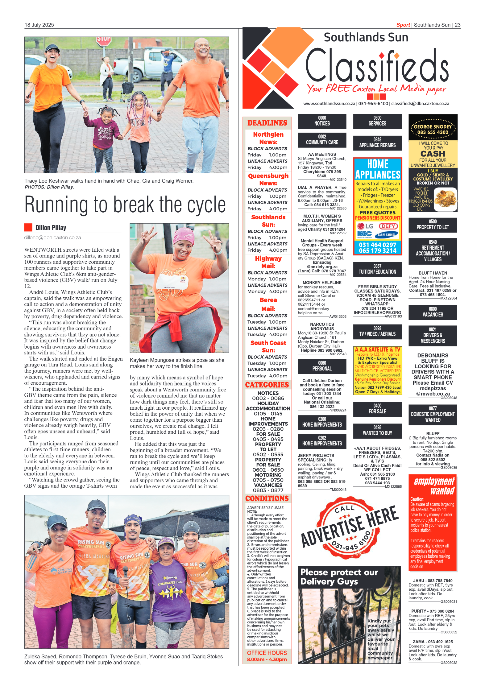 Southlands Sun 18 July 2025 page 23